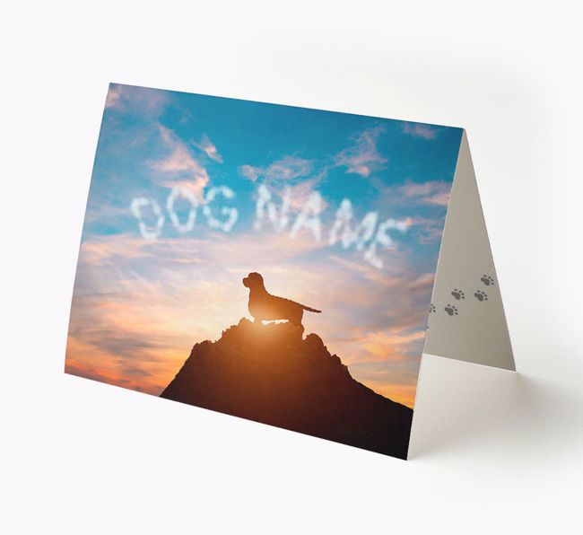 Sunset Cloud: Personalized {breedCommonName} Silhouette Card